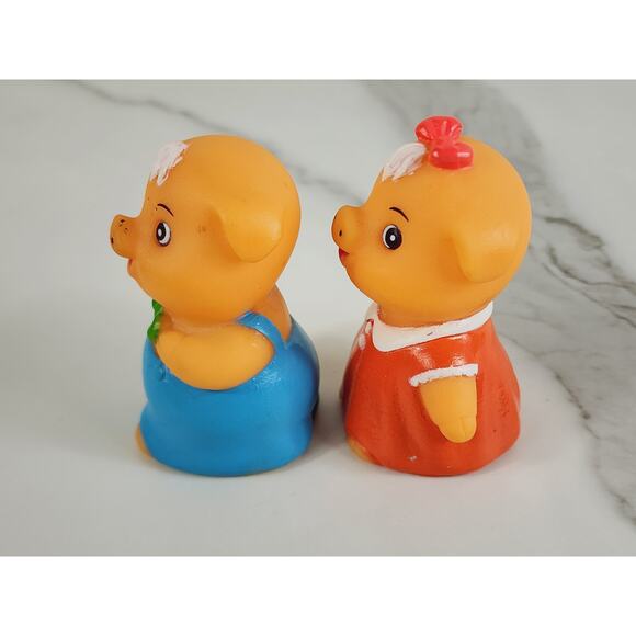 Pencil Sharpener Piglet Pig Piggy Figurine 2 1/2" Great Wall #637 Rubber 80s x2 - Picture 5 of 16